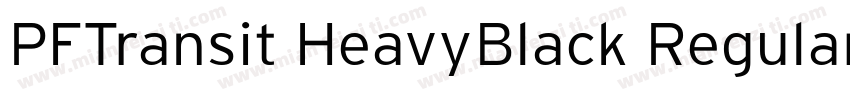 PFTransit HeavyBlack Regular字体转换